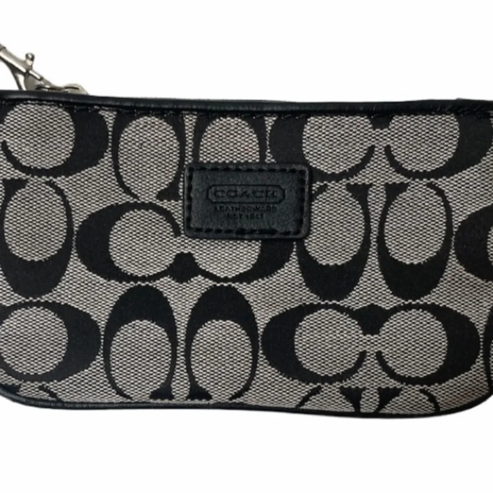 Coach black wristlet